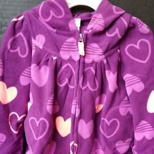 3T girls zip-up fleece hoodie